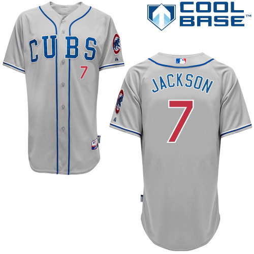 Brett Jackson #7 MLB Jersey-Chicago Cubs Men's Authentic 2014 Road Gray Cool Base Baseball Jersey